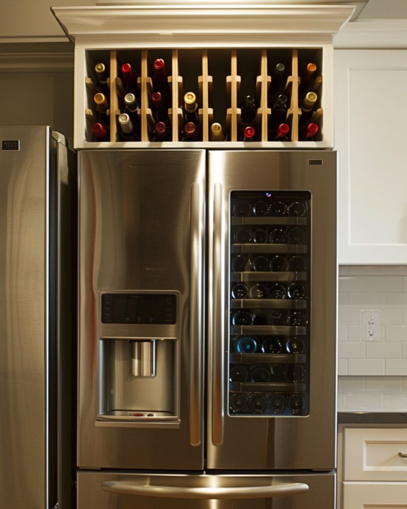 What You're Supposed To Store In Those Cabinets Above The Fridge